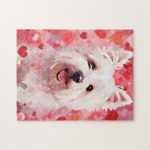 West Highland White Terrier Valentijnsdag Legpuzzel (Horizontaal)