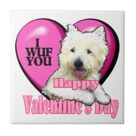 West Highland White Terrier Valentijnsdag Tegeltje