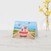 West Highland White Terrier Valentijnsdag Truck Kaart (Gele Bloem)