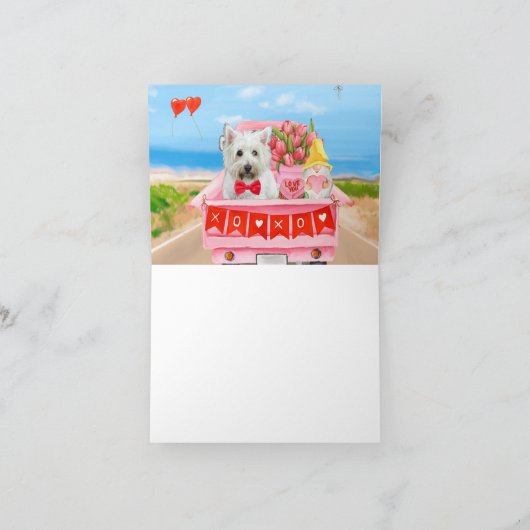 West Highland White Terrier Valentijnsdag Truck Kaart (Binnen)