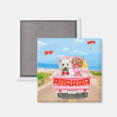 West Highland White Terrier Valentijnsdag Truck Magneet (Voorkant / Achterkant)