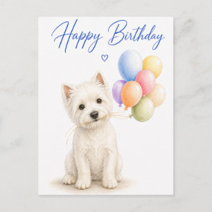 West Highland White Terrier Verjaardag Briefkaart