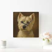 West Highland White Terrier Vierkante Klok (Huis)