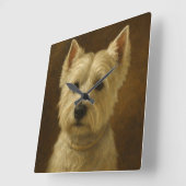 West Highland White Terrier Vierkante Klok (Hoek)