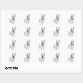 West Highland White Terrier Vierkante Sticker (Vel)