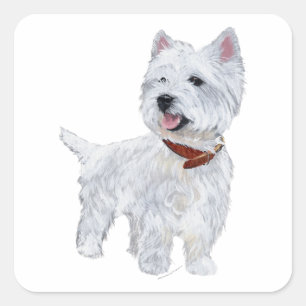 West Highland White Terrier Vierkante Sticker