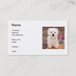 West Highland White Terrier Visitekaartje