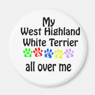 West Highland White Terrier Wandelingen Ontwerp Magneet