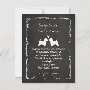 West Highland White Terrier Wedding Kaart