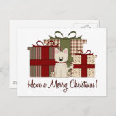 West Highland White Terrier West Kerstmis Feestdagenkaart (Voorkant / Achterkant)