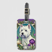 West Highland White Terrier Westie Bagagelabel (Voorkant (verticaal))