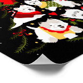West Highland White Terrier Westie Christmas Tree  Poster (Hoek)