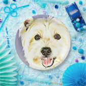 West Highland White Terrier, Westie, Dog, Puppy Papieren Bordje (Feest)