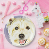 West Highland White Terrier, Westie, Dog, Puppy Papieren Bordje (Feest)