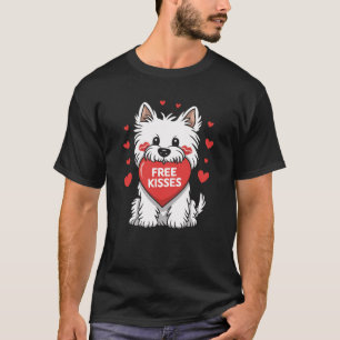West Highland White Terrier Westie Dog Valentijnse T-shirt