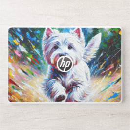 West Highland White Terrier "Westie" Hond Portret HP Laptopsticker