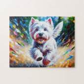 West Highland White Terrier "Westie" Hond Portret Legpuzzel (Horizontaal)