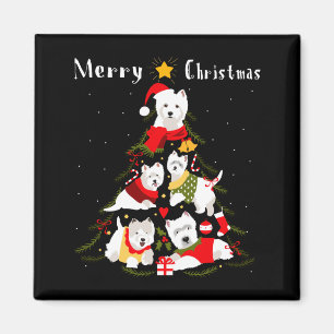 West Highland White Terrier Westie Kerstboom Magneet