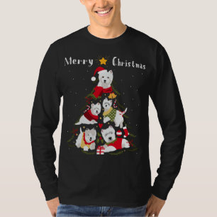 West Highland White Terrier Westie - kerstboom T-shirt