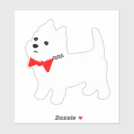 West Highland White Terrier Westie Pup Sticker