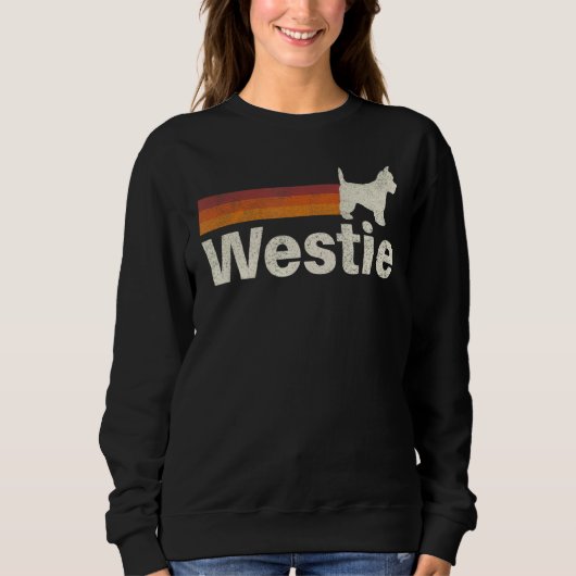 West Highland White Terrier Westie Retro M Trui (Voorkant)