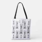West Highland White Terrier. "Westy" - Pattern Tote Bag (Achterkant)