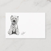 West Highland White Terrier. "Westy" Visitekaartje (Voorkant)