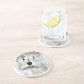 West Highland White Terrier Zandsteen Onderzetter (Zijkant)