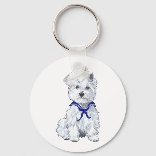 West Highland White Terrier Zeiler Sleutelhanger (Voorkant)