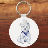 West Highland White Terrier Zeiler Sleutelhanger (Voorkant)