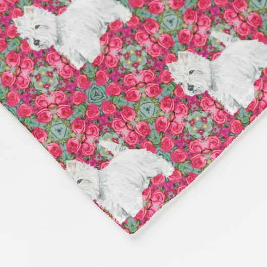 West Highland White Terriers Fleece Deken (Hoek)