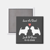 West Highland White Terriers Huwelijksdata Magneet (Voorkant / Achterkant)