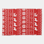 West Highland White Terriers Kerstmis Dogs Theedoek (Horizontaal)