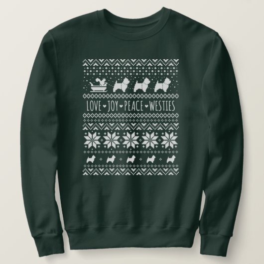 West Highland White Terriers Kerstmis Dogs Trui (Design voorkant)
