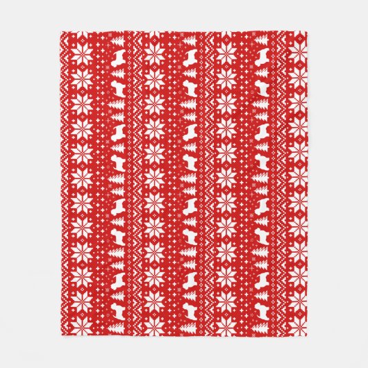 West Highland White Terriers | Kerstmis Fleece Deken (Voorkant)