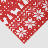 West Highland White Terriers kerstpatroonrood Tissuepapier (Detail)