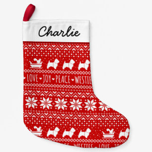 West Highland White Terriers Pattern Westie Dogs S Kleine Kerstsok