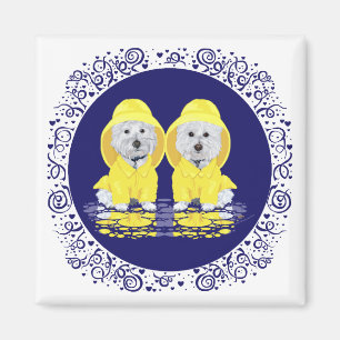West Highland White Terriers Regen Magneet