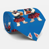 West Highland White Terriers vieren Burns Stropdas (Opgerold)