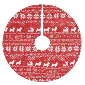 West Highland White Terriers Westie Dogs Holiday B Kerstboom Rok (Voorkant)