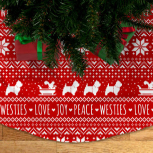 West Highland White Terriers Westie Dogs Holiday B Kerstboom Rok