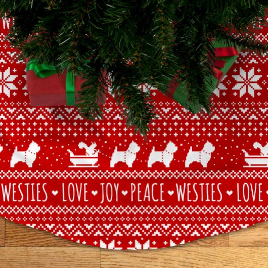 West Highland White Terriers Westie Dogs Holiday B Kerstboom Rok