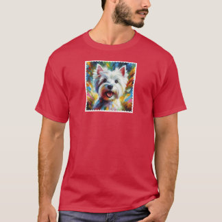 West Highland Whiteerrier Westie Dog Acrylic Art P T-shirt