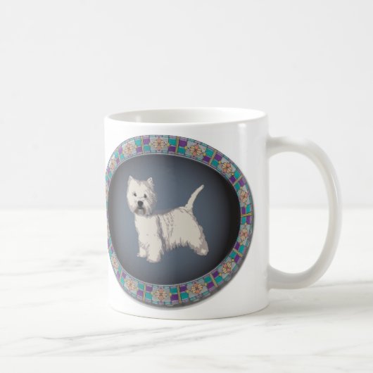 West Highland WhiteTerrier-mok Koffiemok (Rechts)