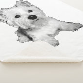West highland witte doodskist - Westie Sherpa Deken (3/4)
