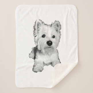 West highland witte doodskist - Westie Sherpa Deken