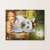West Highland Witte Terriër Hond Halloween Legpuzzel (Horizontaal)