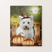 West Highland Witte Terriër Hond Halloween Legpuzzel (Verticaal)