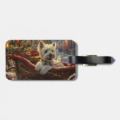 West Highland Witte Terriër Hond Kerstfeest Bagagelabel