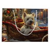 West Highland Witte Terriër Hond Kerstfeest Groot Cadeauzakje (Achterkant)